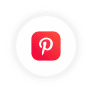 Pinterest logo - a red 'P' shaped like a pin with white letters.