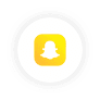 Snapchat logo, a yellow square with a smiling ghost in the center.